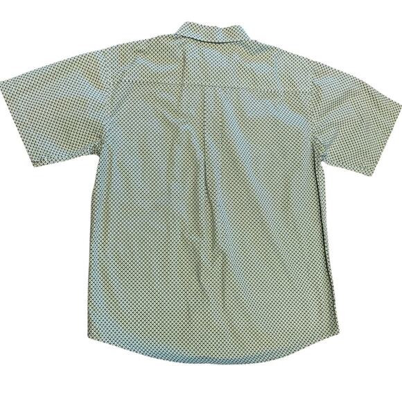 Cinch Youth XXL Yellow,Black & Gray Geometric Button Down Short Sleeve Shirt - Picture 2 of 8